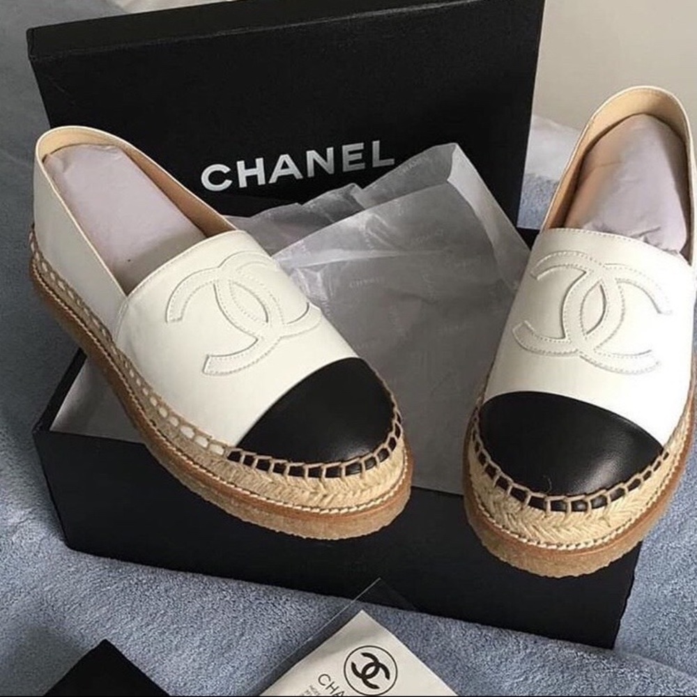Chanel platform espadrilles - lambskin